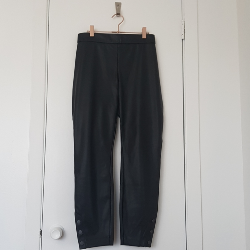 Faux leather pants
